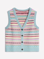Boden Edie Fairisle Pattern Waistcoat - Imagen 7 de 7