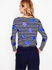 Boden Ella Long Sleeve 100% Cotton Breton T-Shirt - Bild 2 von 5