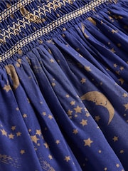 Boden Blue Shirred Bodice Woven Dress - Image 3 of 3