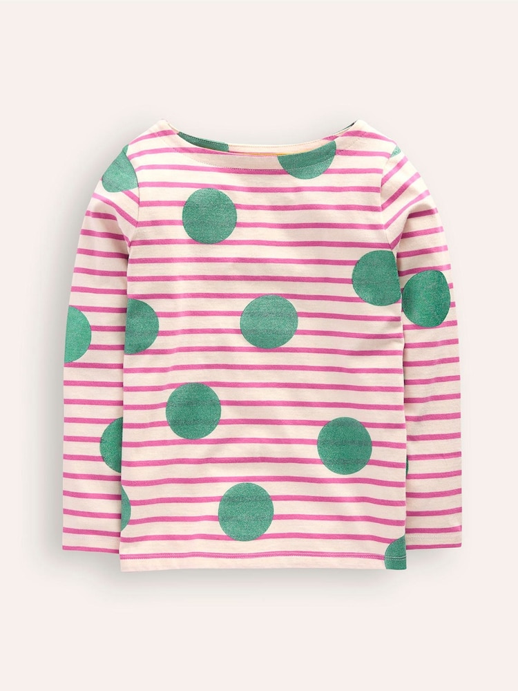 Boden Pink 100% Cotton Ella Breton T-Shirt - Image 1 of 3