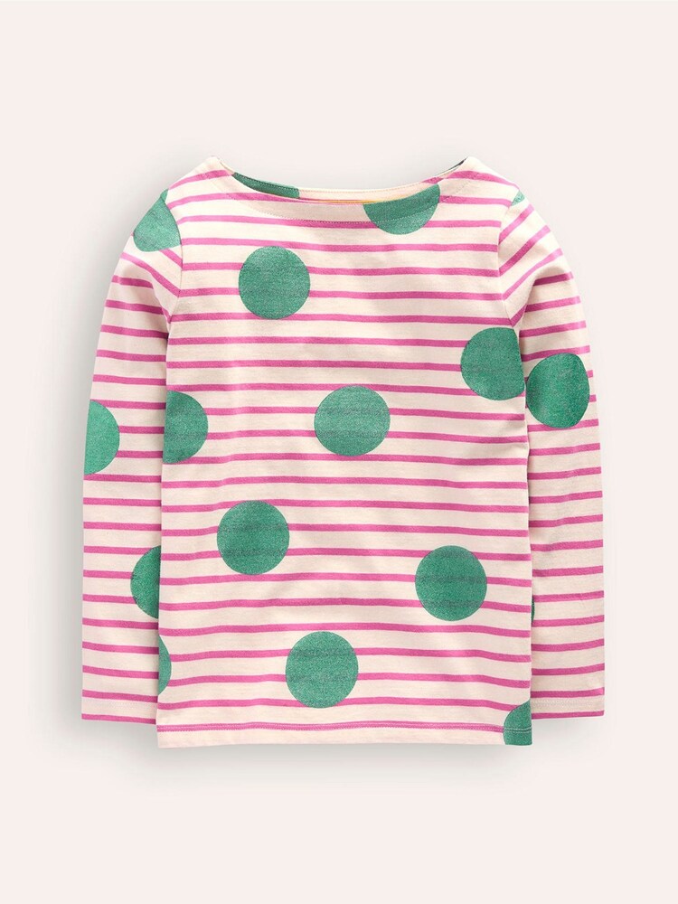 Boden Pink 100% Cotton Ella Breton T-Shirt - Image 1 of 3 Boden Pink 100% Cotton Ella Breton T-Shirt - Image 1 of 3