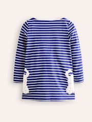 Boden Blue Appliqué Jersey 100% Cotton Tunic - Image 2 of 3