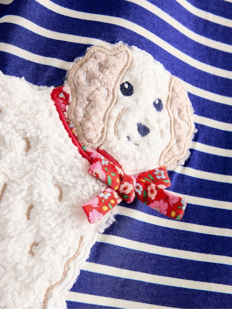 Boden Blue Appliqué Jersey 100% Cotton Tunic - Image 3 of 3