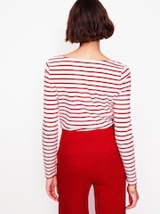 Boden Ella Langarm-T-Shirt aus 100% Baumwolle mit Breton-Streifen - Bild 4 von 5