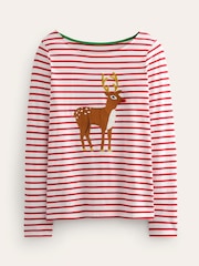 Boden Ella Langarm-T-Shirt aus 100% Baumwolle mit Breton-Streifen - Bild 5 von 5