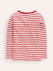 Boden Red/ White Edie Reindeer Festive Fair Isle Pattern Cardigan - Image 2 of 3