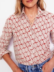Boden Red Sienna 100% Cotton Shirt - Image 3 of 6