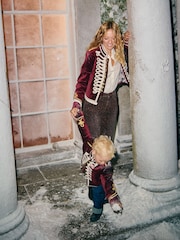 Boden Burgundy Velvet Military Jacket - Image 1 of 6