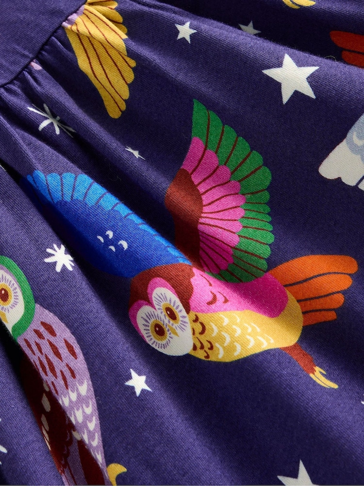 Boden Blue 100% Cotton Long Sleeved Fun Jersey Dress - Image 4 of 4