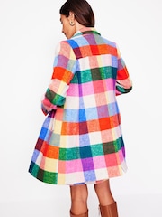 Boden Yellow Lincoln Wool Check Coat - Image 4 of 6