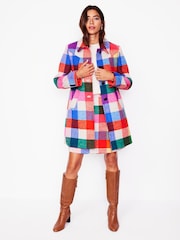 Boden Yellow Lincoln Wool Check Coat - Image 5 of 6