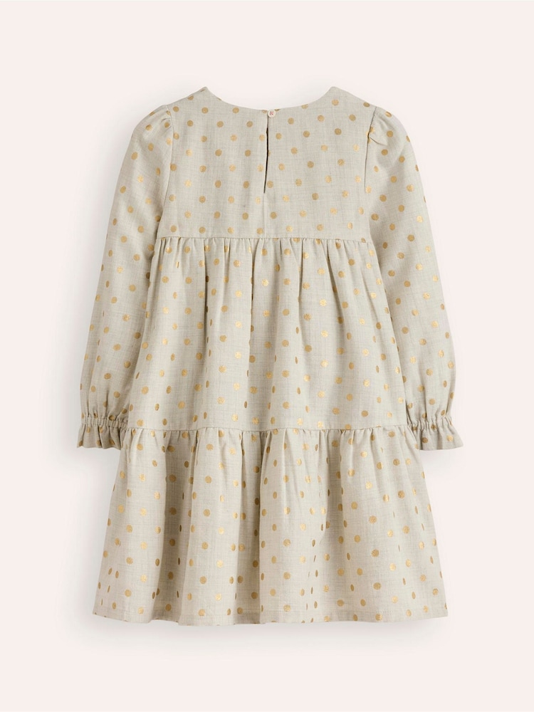 Boden Cream Betsy Tiered Twirly Dress - Image 2 of 2 Boden Cream Betsy Tiered Twirly Dress - Image 2 of 2