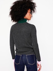 Boden Grey Eva Cashmere Roll Neck Jumper - Image 3 of 6