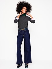 Boden Grey Eva Cashmere Roll Neck Jumper - Image 4 of 6