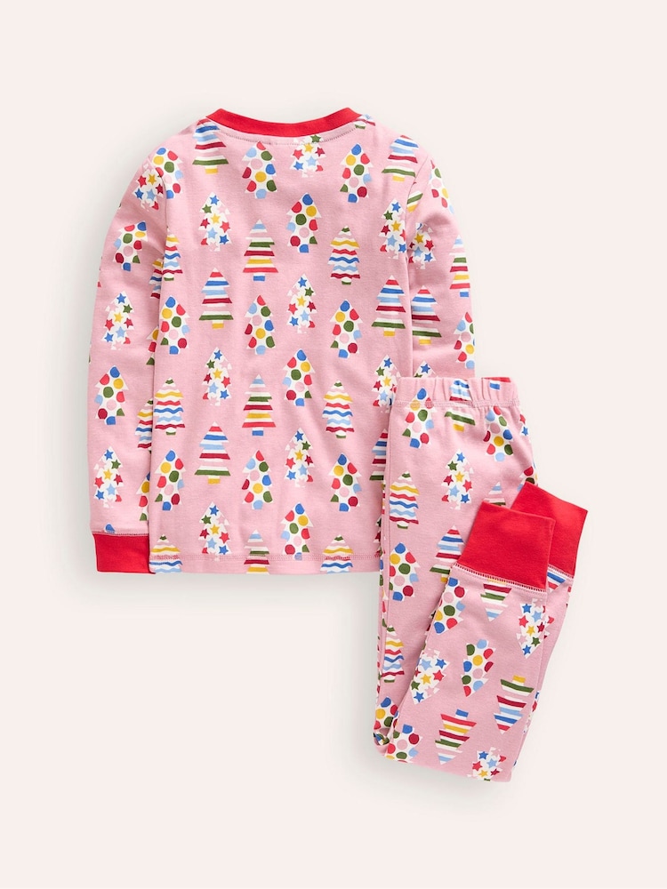 Boden Pink 100% Cotton Snug Glow-In-The-Dark Christmas Pyjamas - Image 2 of 3 Boden Pink 100% Cotton Snug Glow-In-The-Dark Christmas Pyjamas - Image 2 of 3