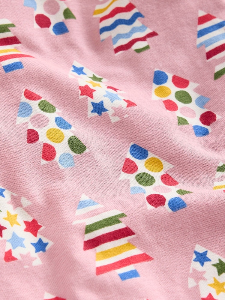 Boden Pink 100% Cotton Snug Glow-In-The-Dark Christmas Pyjamas - Image 3 of 3 Boden Pink 100% Cotton Snug Glow-In-The-Dark Christmas Pyjamas - Image 3 of 3