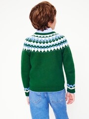 Boden Green Fair Isle Pattern Jumper - Image 2 of 5