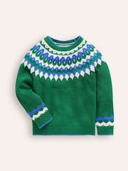 Boden Green Fair Isle Pattern Jumper - Image 3 of 5