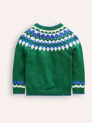 Boden Green Fair Isle Pattern Jumper - Image 4 of 5