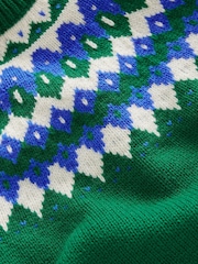 Boden Green Fair Isle Pattern Jumper - Image 5 of 5
