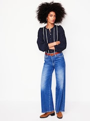 Boden Blue Marina Embroidered Shirt - Image 3 of 5