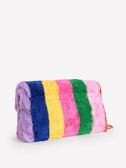 Boden Pink Stripe Faux Fur Bag - Image 4 of 5
