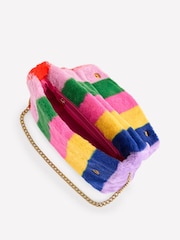 Boden Pink Stripe Faux Fur Bag - Image 5 of 5