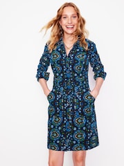 Boden Blue Flora Cord Shirt Dress - Image 5 of 6