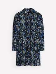 Boden Blue Flora Cord Shirt Dress - Image 6 of 6