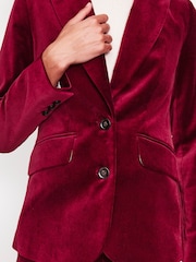 Boden Red Marylebone Velvet Blazer - Image 3 of 6