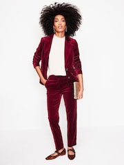 Boden Red Marylebone Velvet Blazer - Image 5 of 6