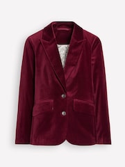 Boden Red Marylebone Velvet Blazer - Image 6 of 6