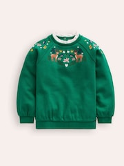 Boden Green Embroidered Sweatshirt - Image 1 of 3