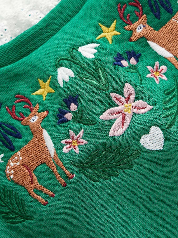 Boden Green Embroidered Sweatshirt - Image 3 of 3