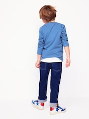 Boden Blue Superstitch 100% Cotton T-Shirt - Image 2 of 4