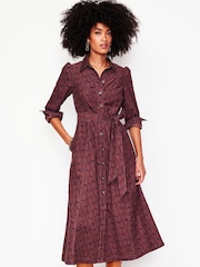 Boden Brown 100% Cotton Aubrey Corduroy Midi Shirt Dress - Image 4 of 6