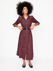 Boden Brown 100% Cotton Aubrey Corduroy Midi Shirt Dress - Image 5 of 6
