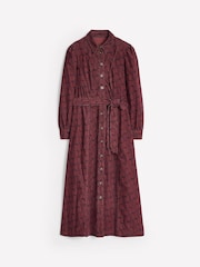 Boden Brown 100% Cotton Aubrey Corduroy Midi Shirt Dress - Image 6 of 6