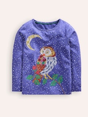 Boden Purple Superstitch 100% Cotton T-Shirt - Image 1 of 2