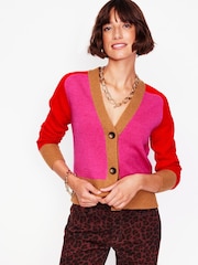 Boden Pink Olivia Merino Cardigan - Image 2 of 8
