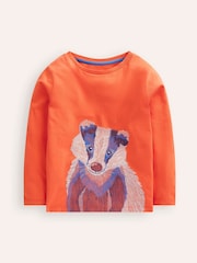 Boden Orange 100% Cotton Superstitch T-Shirt - Image 4 of 5