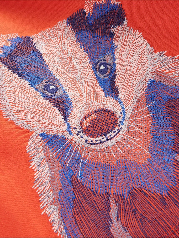 Boden Orange 100% Cotton Superstitch T-Shirt - Image 5 of 5