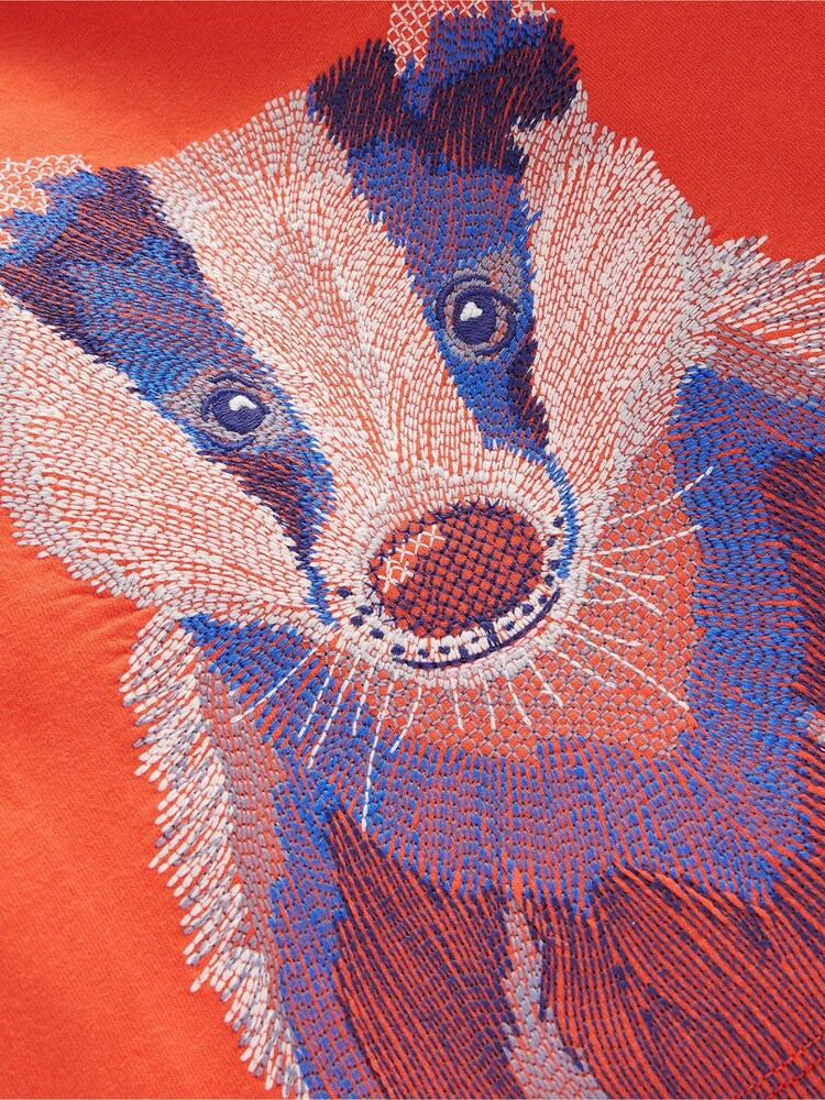 Boden Orange 100% Cotton Superstitch T-Shirt - Image 5 of 5 Boden Orange 100% Cotton Superstitch T-Shirt - Image 5 of 5
