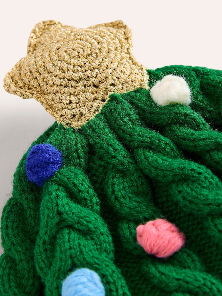 Boden Green Festive Beanie - Image 2 of 2 Boden Green Festive Beanie - Image 2 of 2