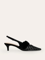 Boden Black Bow Kitten Heels - Image 2 of 4