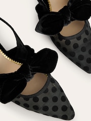 Boden Black Bow Kitten Heels - Image 4 of 4