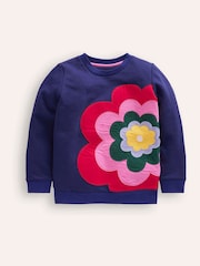 Boden Blue Appliqué Sweatshirt - Image 1 of 3