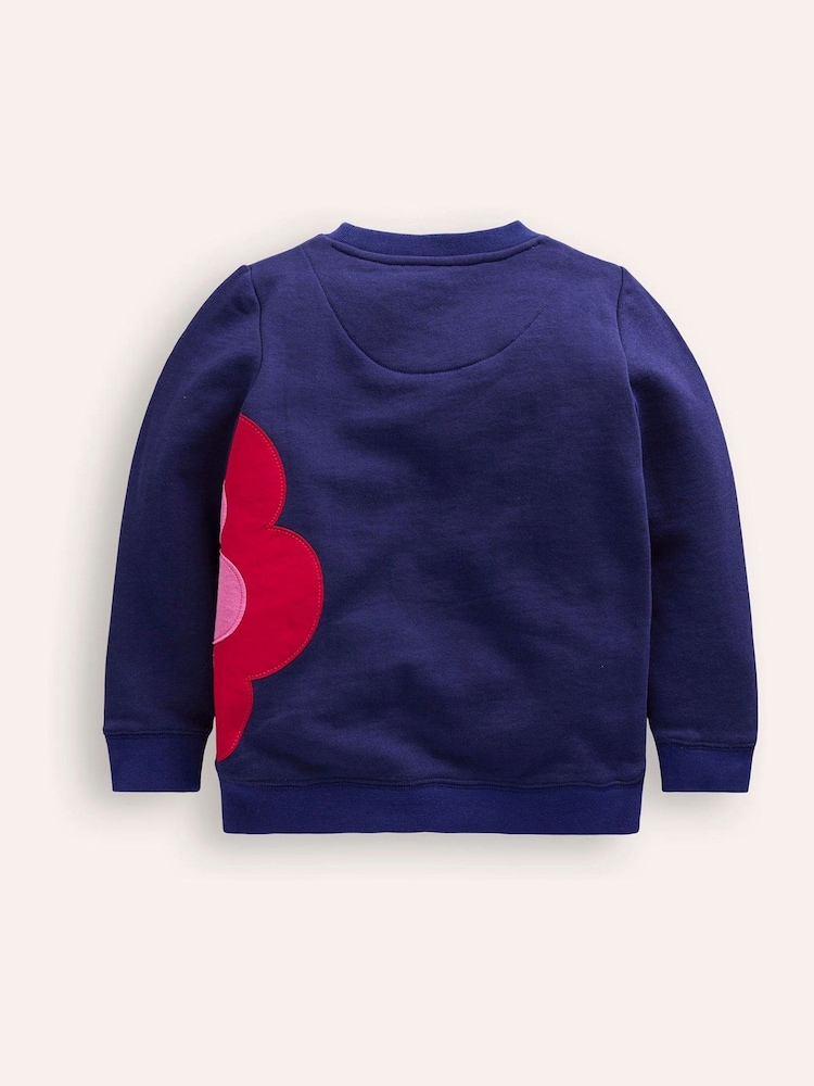 Boden Blue Appliqué Sweatshirt - Image 2 of 3