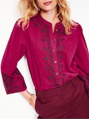 Boden Pink Theodora Corduroy 100% Cotton Blouse - Image 2 of 5