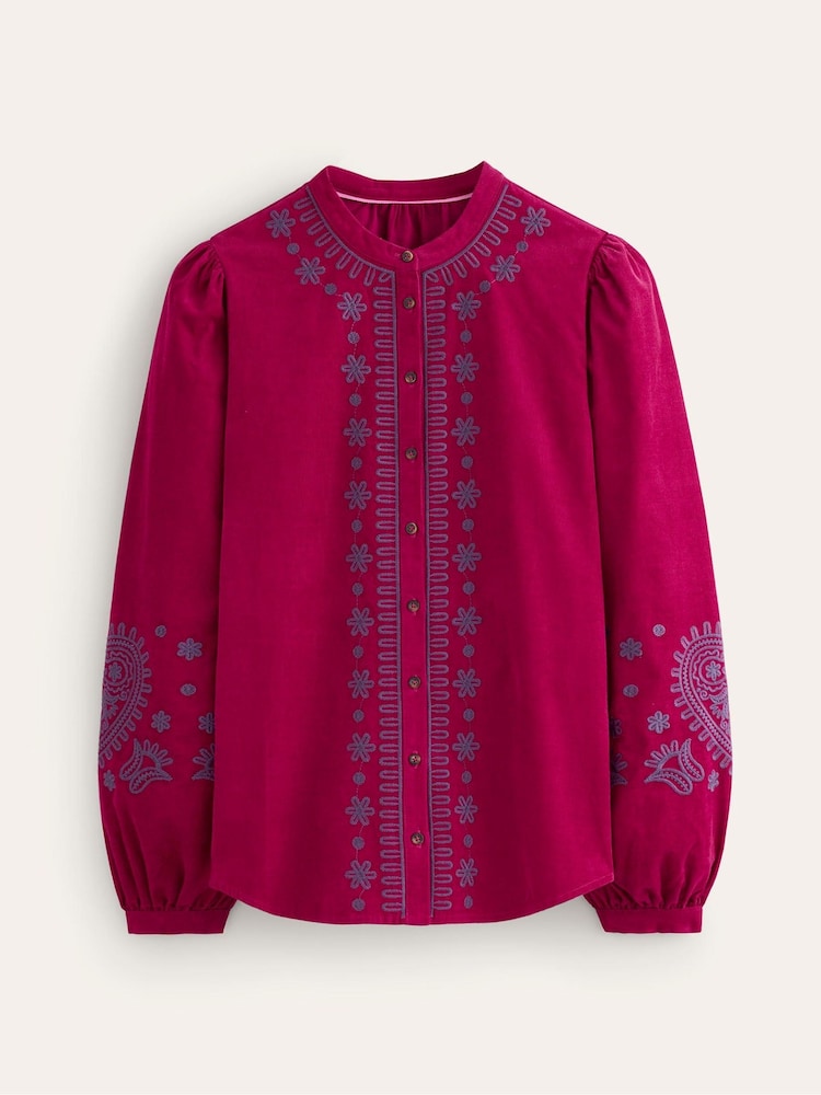 Boden Pink Theodora Corduroy 100% Cotton Blouse - Image 5 of 5